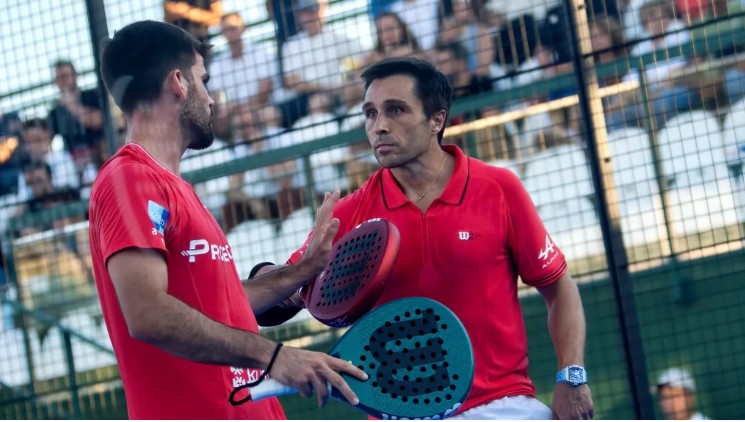 Fernando Belasteguin e Javi Garrido a Cagliari 16.07.2024 foto credit Padelfip.com